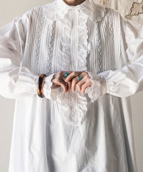 【Seek an nur】Late 19th c. night gown dress