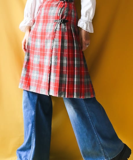 【tiny yearn】Italy Check Wrap Skirt