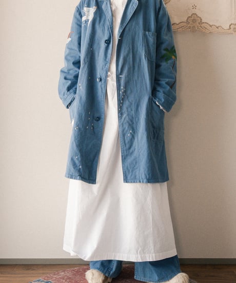 【tiny yearn】⁡70's German Embroidered Painted Work Coat