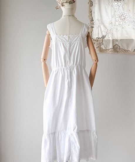 【Seek an nur】1900-20's antique cotton night dress