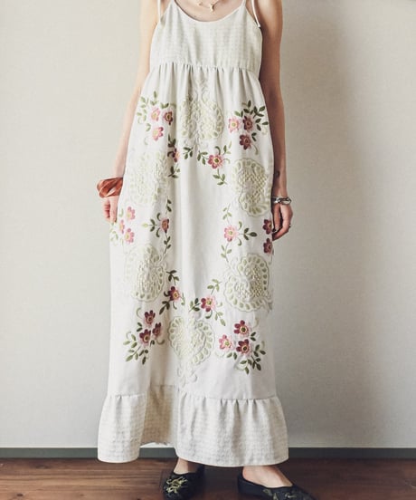 【Seek an nur】Vintage embroidered fabric dress