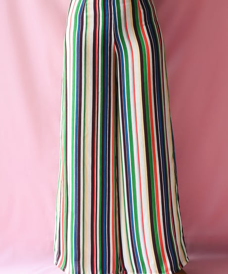 【tiny yearn】Mulch Stripe Sheer Wide Pants