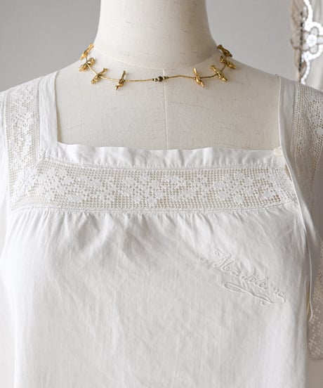 【Seek an nur】1900-10's antique night gown dress