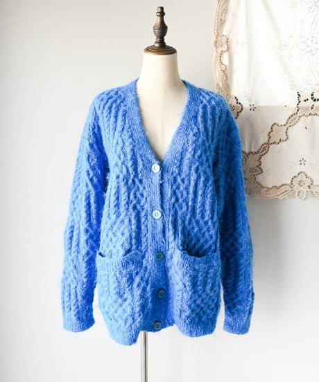 【tiny yearn】Cable Mohair Knit Over Cardigan