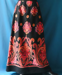 【tiny yearn】1970's Euro Exotic Wool Maxi Skirt
