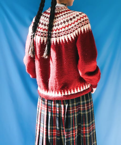 【tiny yearn】Norway Jacquard Hand Knit Cardigan