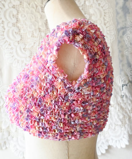 【tiny yearn】Fancy yarn Knit Bolero