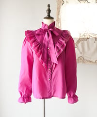 【Seek an nur】Euro Frill Bowtie Blouse