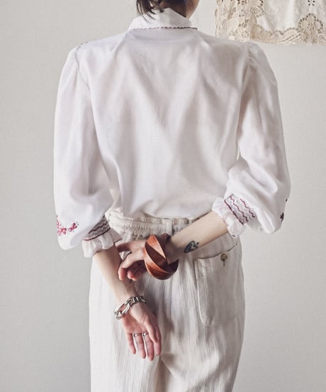 【Seek an nur】1970's Hungarian Vintage Peasant Blouse