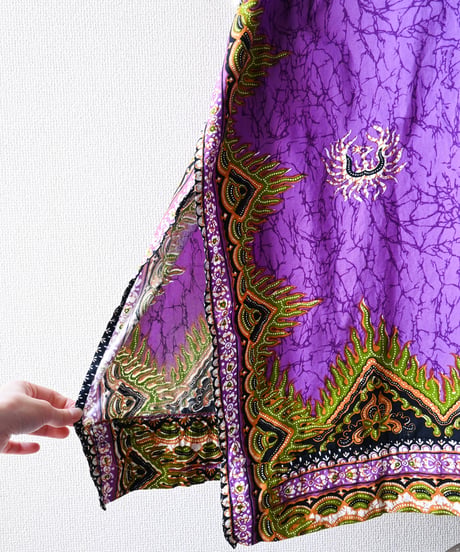 【tiny yearn】African Batik Boubou Maxi Dress