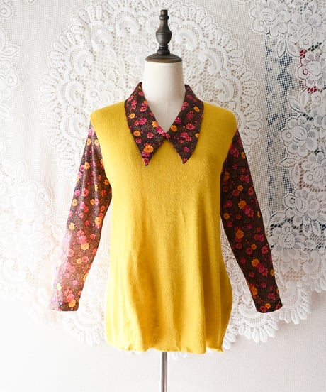 【tiny yearn】Euro Layered Design Knit Tops