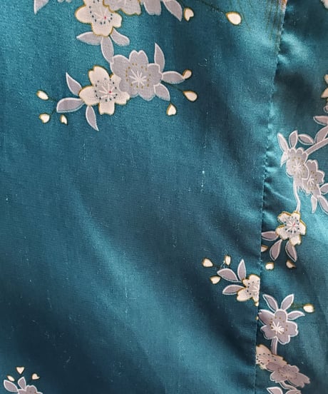 【tiny yearn】Vintage Printed Satin Chinese Long Gown