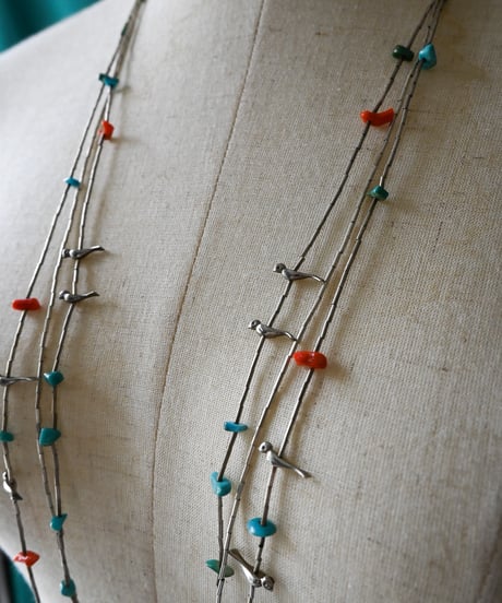 〈Accessory〉Native American Bird Fetish Necklace