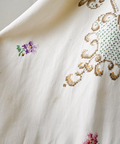【Seek an nur】Vintage embroidered fabric cami dress