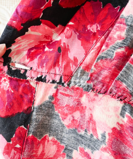 【tiny yearn】1970's Floral Art Dress Gown