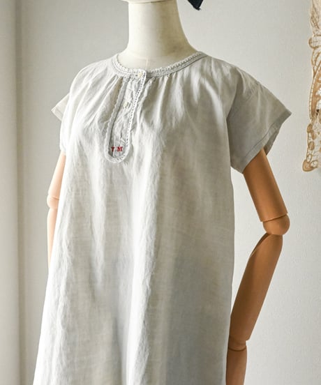 【Seek an nur】1910~30's French antique night dress