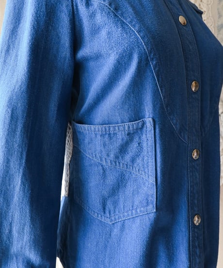 【tiny yearn】1970's Euro Denim Shirt Jacket