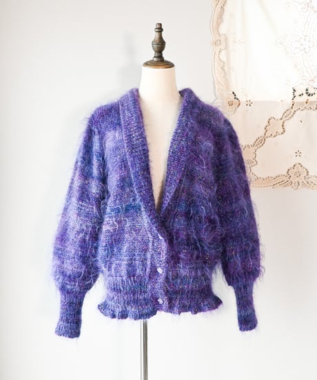 【Seek an nur】Fancy Mohair Knit Cardigan