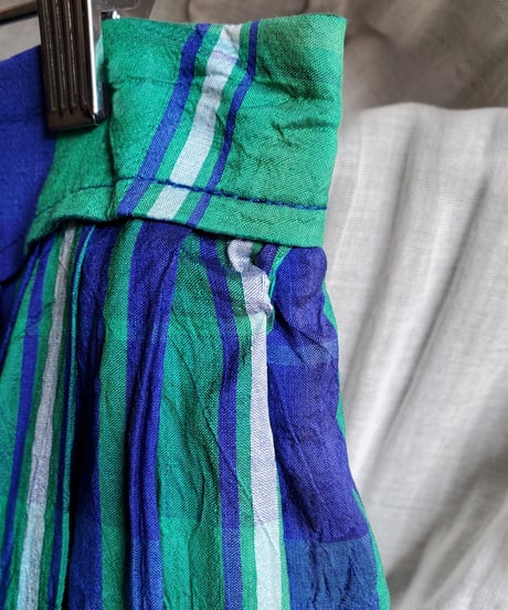 【tiny yearn】German Check Silk Flare Skirt
