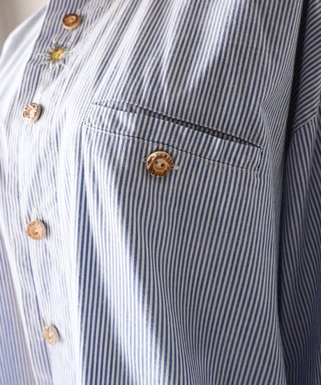【Seek an nur】Tyrolean Stripe Over Shirt