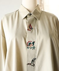 【Seek an nur】Tyrolean Embroidered Dress Shirt