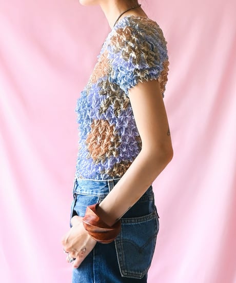【tiny yearn】Euro Floral Popcorn Tops