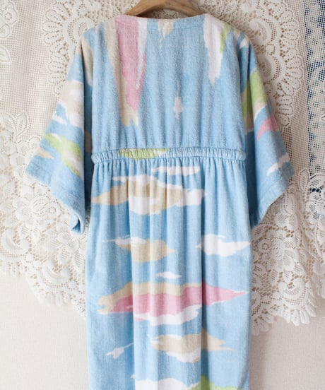 【tiny yearn】1970's Vintage Pile Beach Maxi Dress