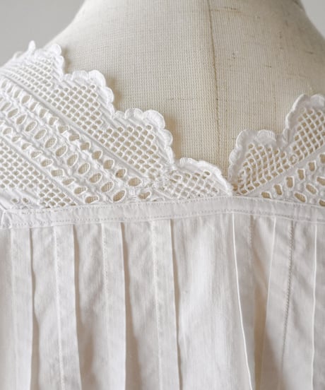 【Seek an nur】1890-10's antique night gown dress