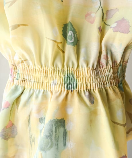 【Seek an nur】French floral art jacket blouse