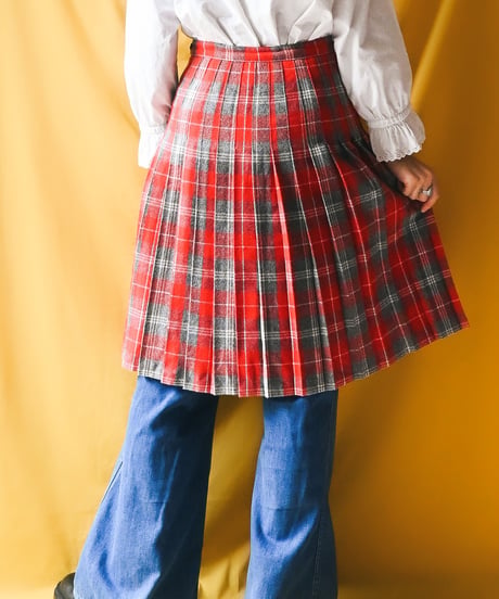 【tiny yearn】Italy Check Wrap Skirt