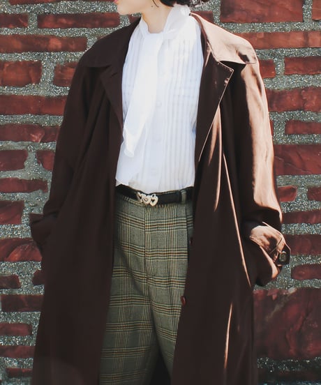 【Seek an nur】Brown Balmacaan Over Coat