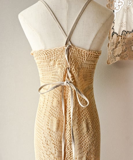 【Seek an nur】Vintage crochet cami dress