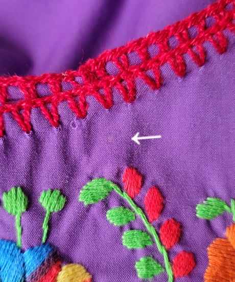 【tiny yearn】Mexican Floral Hand Embroidered Dress