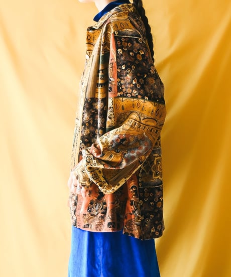 【tiny yearn】France Art Over Blouse