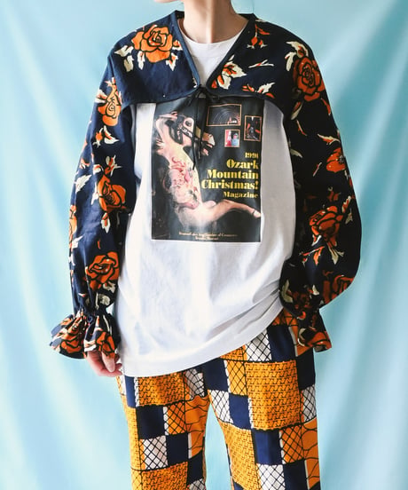 【tiny yearn】African Batik Balloon Sleeve Bolero