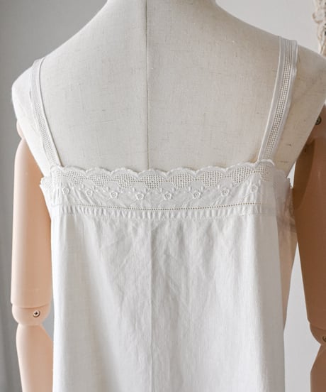 【Seek an nur】1900-20's antique cotton night dress