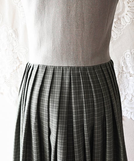 【tiny yearn】Tyrolean Check Dirndl Dress