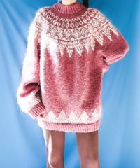【tiny yearn】Nordic Hand Knit Over Sweater