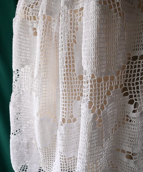 【Seek an nur】1960s Romanian Crochet Folk Blouse