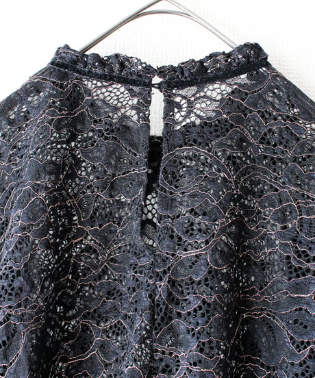【Seek an nur】Frill Black×Gold Lace Tops