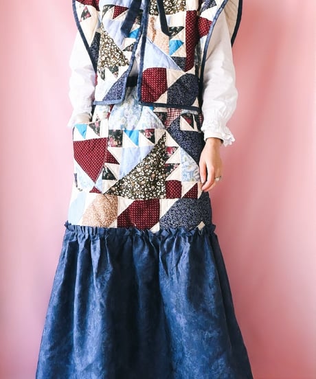 【tiny yearn】Crazy Quilted Patchwork Skirt