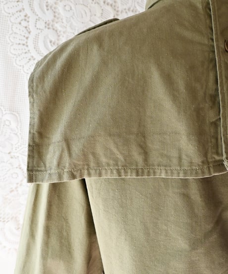 【Seek an nur】Greece Military Cropped Shirt/Khaki