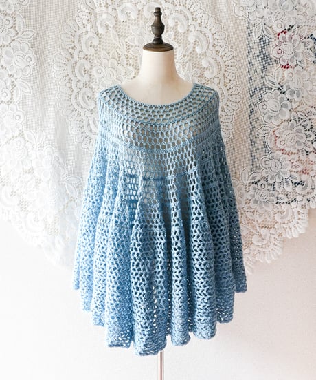 【tiny yearn】Crochet Hand Knit Poncho