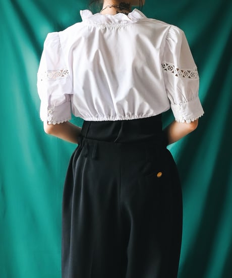 【Seek an nur】Euro Cropped Puff Dirndl Blouse
