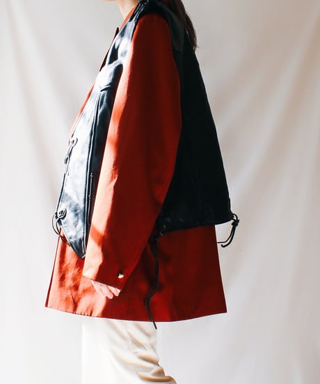 【Seek an nur】Germany Lace-up Leather Vest