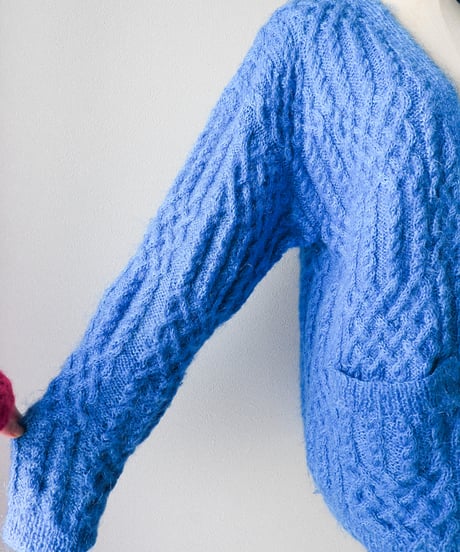【tiny yearn】Cable Mohair Knit Over Cardigan