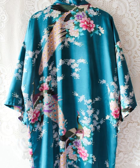 【tiny yearn】Vintage Printed Satin Chinese Long Gown