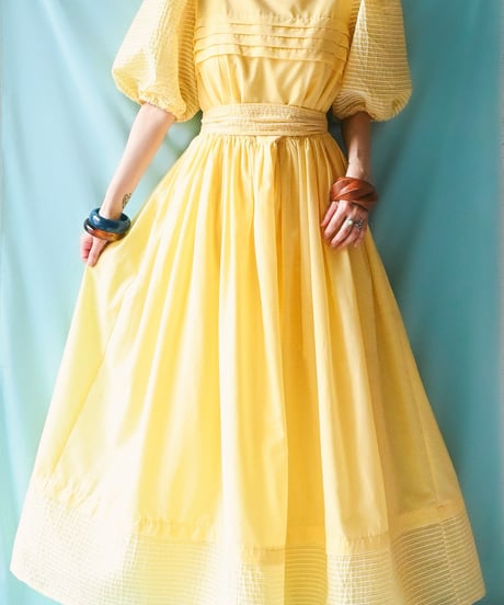 【tiny yearn】W-German Puff Maxi Dress