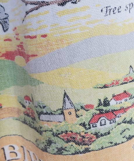 【curoam】Vintage tea towel patchwork pants