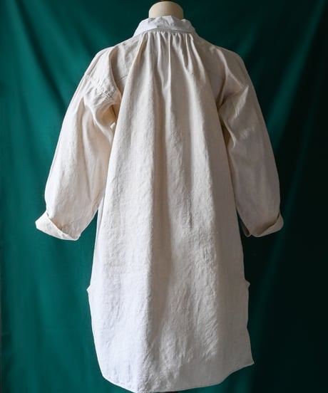 【Seek an nur】1900-20's French Antique Linen Smock